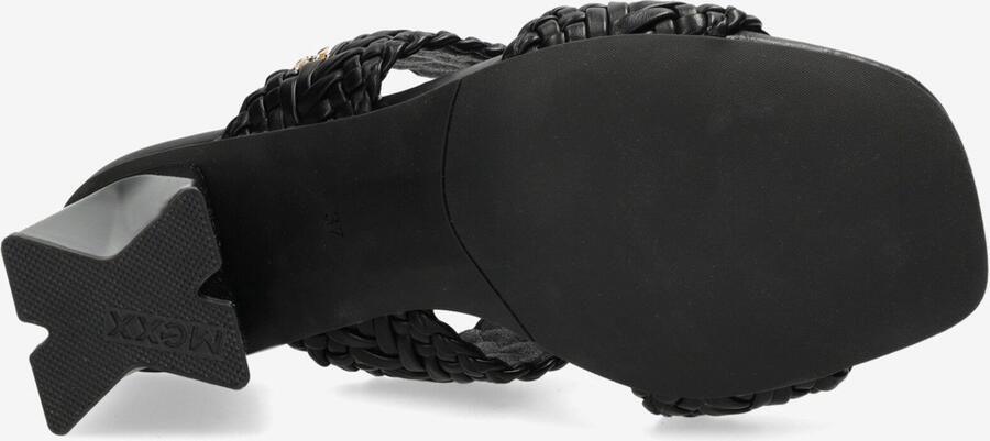 Mexx Zwarte Leren Muiltjes Lilah Black Dames - Foto 14
