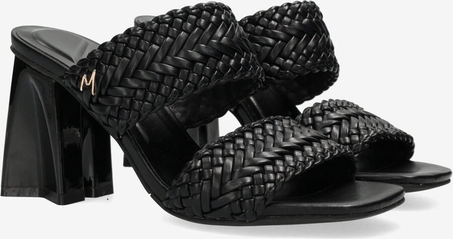 Mexx Zwarte Leren Muiltjes Lilah Black Dames - Foto 10