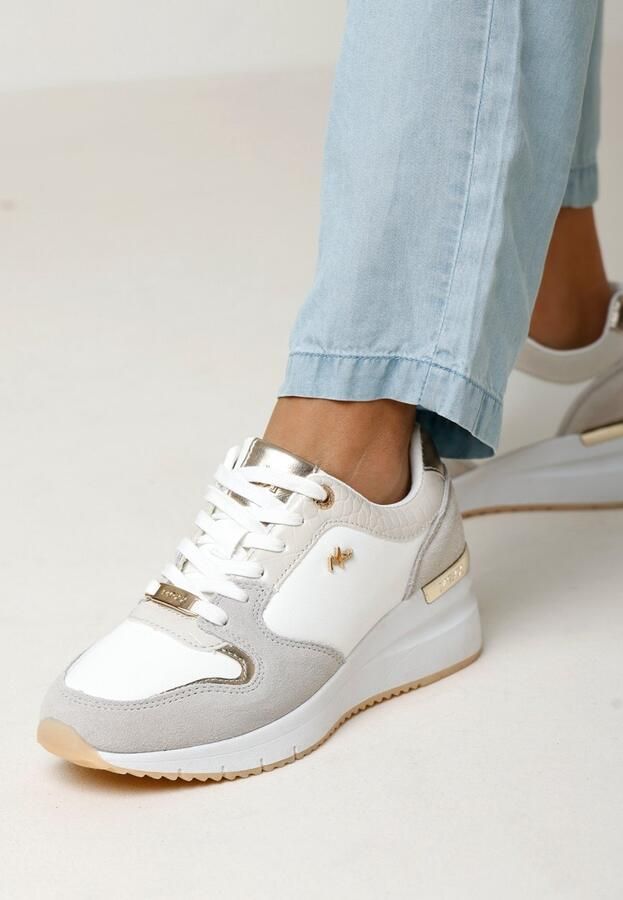 Mexx Sneaker Hena Dames Beige White - Foto 6