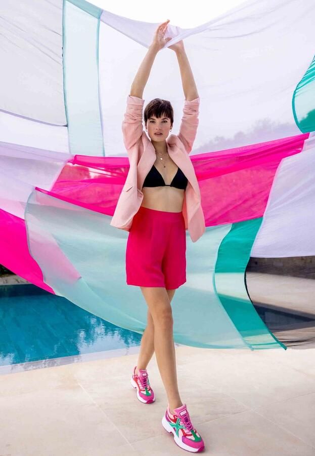 Mexx Loyce Lage sneakers Leren Sneaker Dames Paars - Foto 10