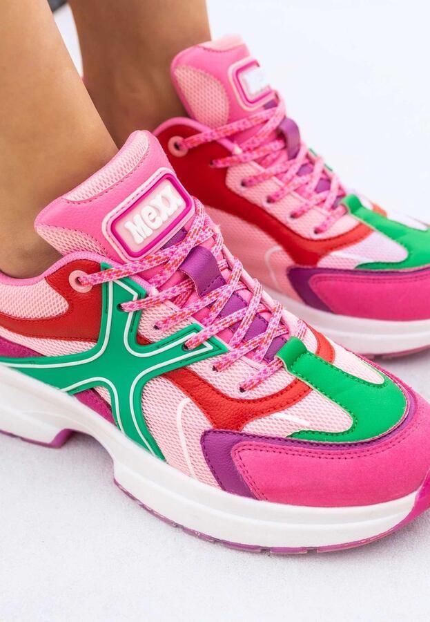 Mexx Loyce Lage sneakers Leren Sneaker Dames Paars - Foto 13