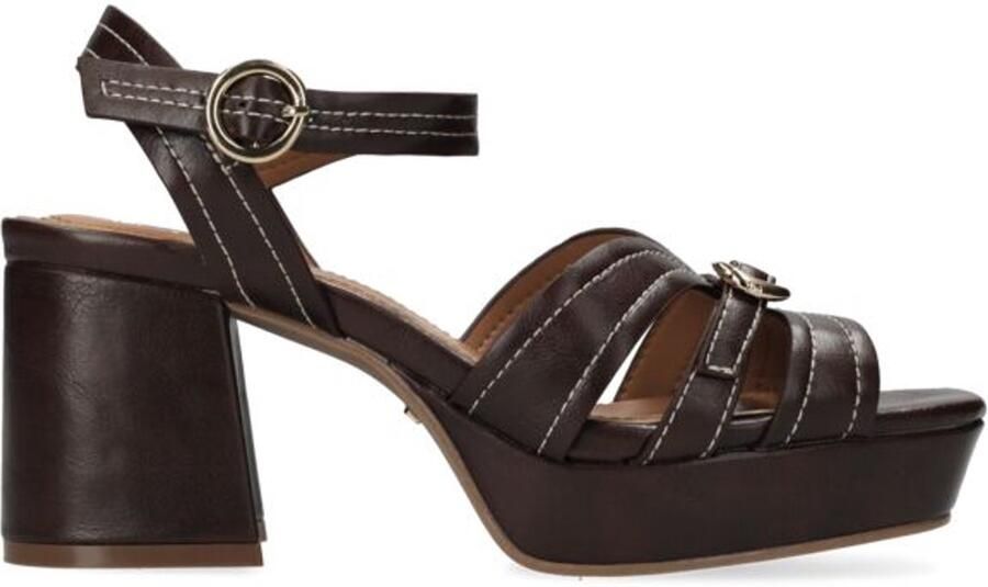 Mexx TOBIE NICKY Heeled sandal Dames Sneaker-Donker Cognac