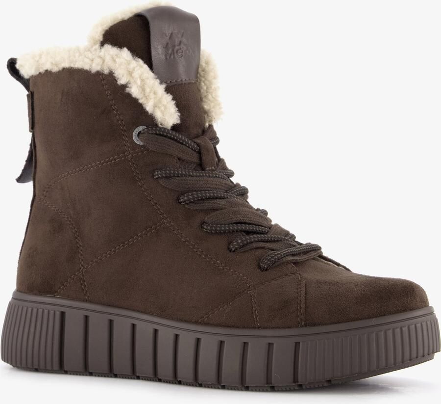 Mexx xx bij dames veterboots gevoerd bruin