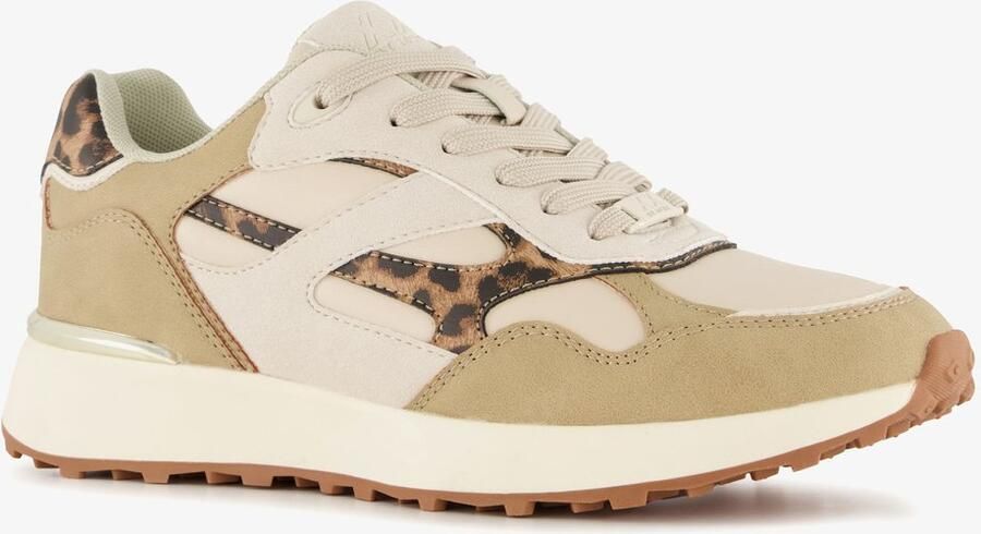 Mexx XX by dames sneakers met luipaardprint beige Uitneembare zool