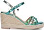 Mexx Noemi Pakina Sandalen Met Sleehak Dames Groen - Thumbnail 2