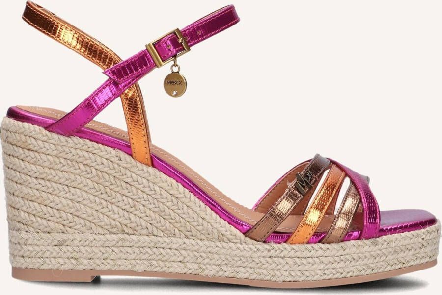 Mexx Noemi Pakina Sandalen Met Sleehak Dames Paars