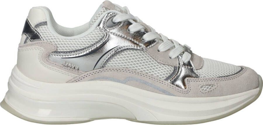 Mexx Racoon Phoeby Sneakers Laag Zilverkleur