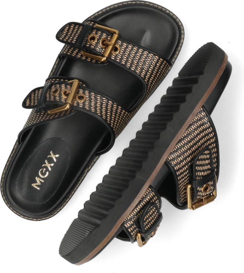 Mexx Reilly Penny Slippers Dames Zwart
