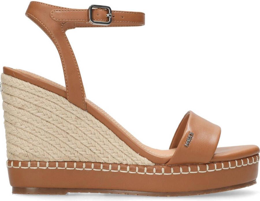 Mexx Ricky Palace Sandalen Met Sleehak Dames Cognac