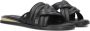 Mexx Twisted Strap Leather Slippers Black Dames - Thumbnail 11