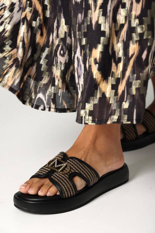 Mexx Rami Pacha Slippers zwart Synthetisch