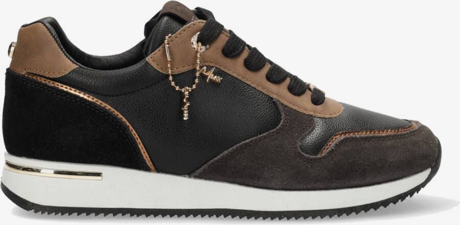 Mexx Sneaker Eke Zwart Bruin Dames Sneakers