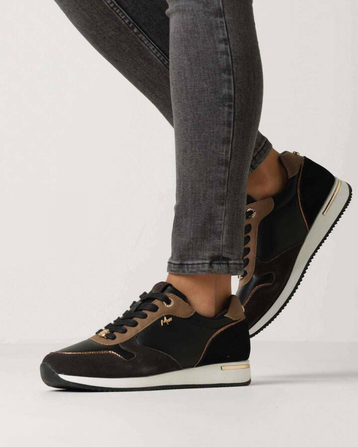 Mexx Sneaker Eke Zwart Bruin Dames Sneakers - Foto 2