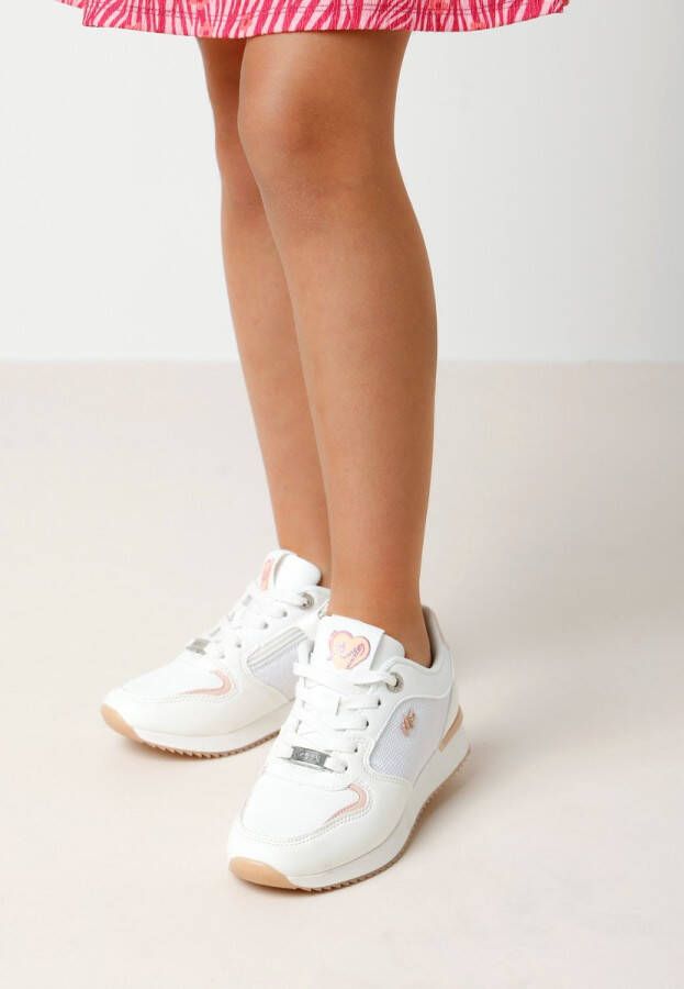 Mexx Sneaker Fleur Mini Meisjes Wit Roze