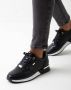 Mexx Fleur Lage sneakers Leren Sneaker Dames Zwart - Thumbnail 2