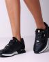 Mexx Fleur Lage sneakers Leren Sneaker Dames Zwart - Thumbnail 9