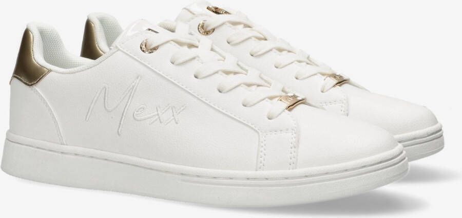 Mexx Sneaker Glib Dames Wit Goud