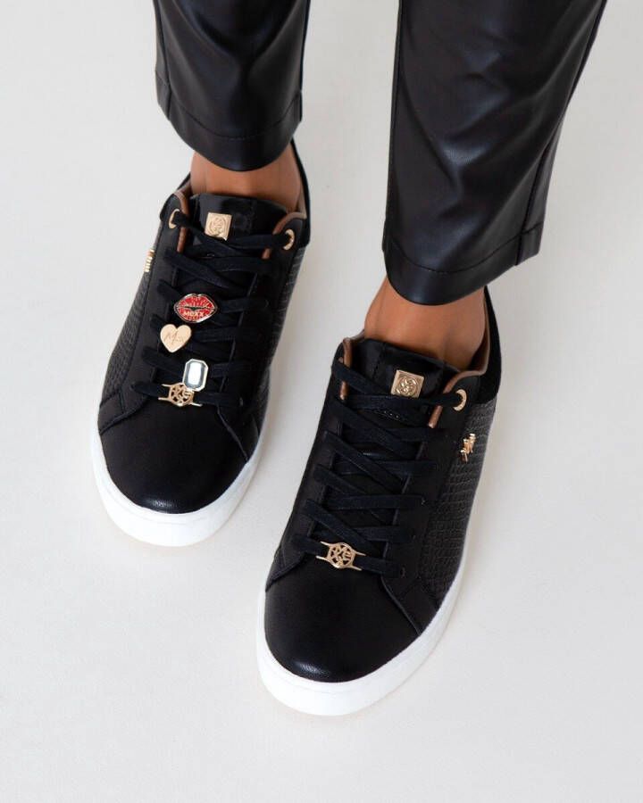 Mexx Sneaker Hemmy Black Cognac Dames - Schoenen.nl