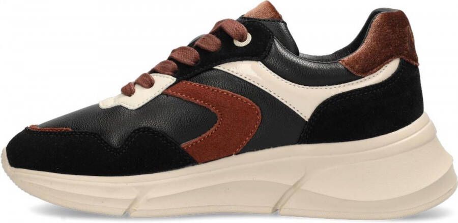 Mexx Sneaker Jilou Black Tan Dames Sneakers