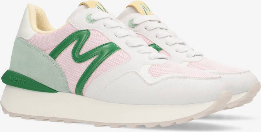 Mexx Juju suède sneakers lichtroze groen - Foto 3