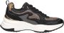 Mexx Sneakers Palma Ora MI001002653W-1111 Zwart Goud - Thumbnail 1