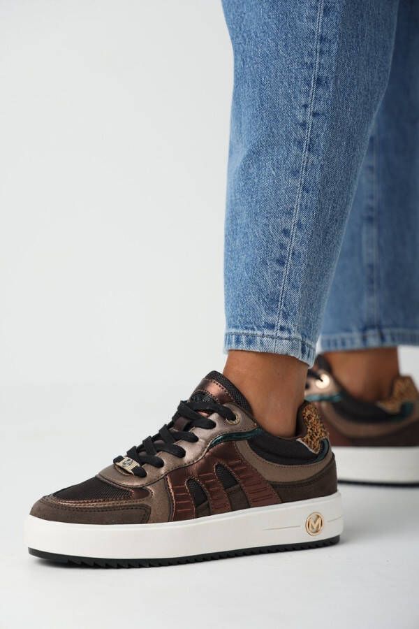 Mexx Persia Olli Sneakers Leren Sneaker Dames Brons