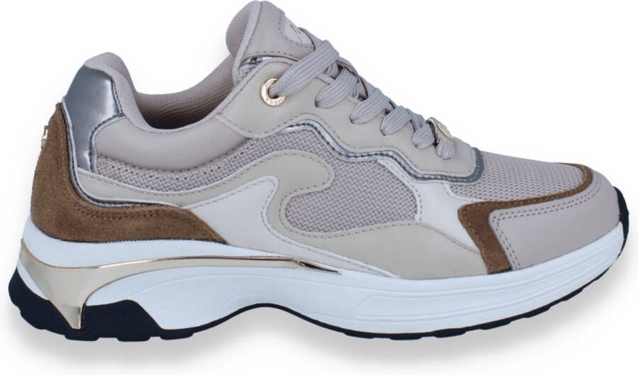 Mexx Sneaker Portia Love Off White brown Vrouwen Off Wit bruin