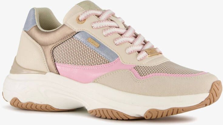 Mexx XX by dames dad sneakers beige roze Uitneembare zool