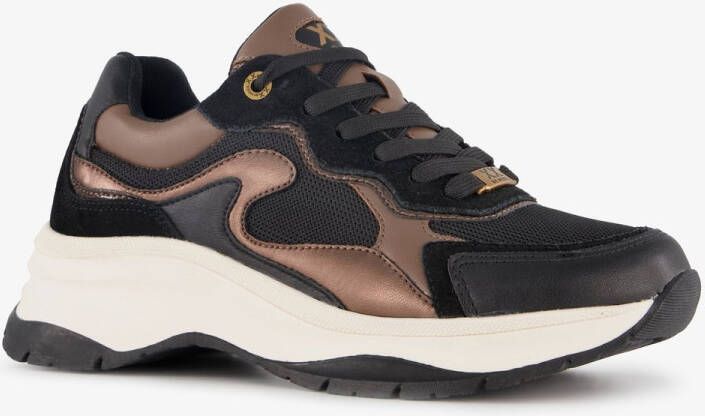 Mexx XX By dames sneakers zwart bruin Uitneembare zool