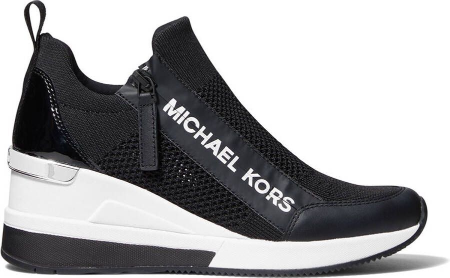 Michael Kors Low-Top Sneakers Willis Wedge Trainer in zwart - Foto 3