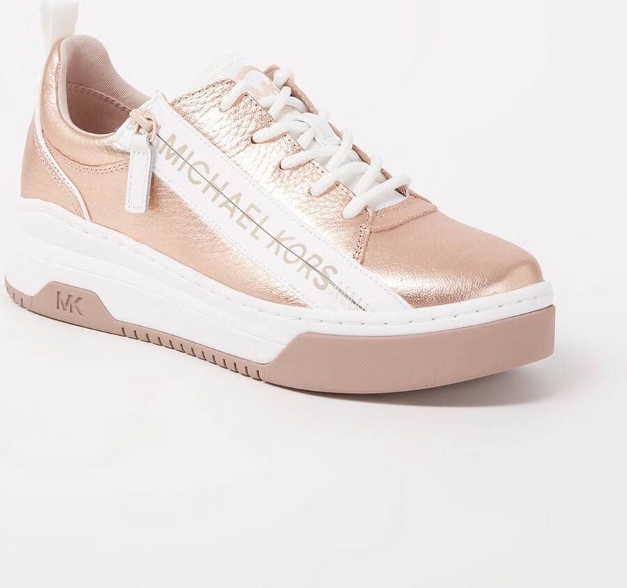 Michael Kors Alex sneaker van leer met ritsdetail Roze - Foto 1