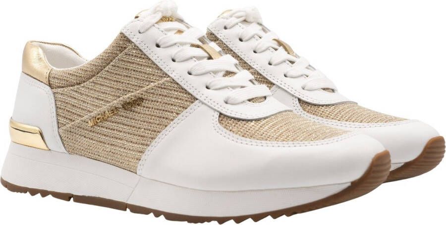 Michael Kors Allie sneaker van leer met glitter details