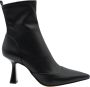 Michael Kors Zwarte Kalfsleren Laarzen met Gebeeldhouwde Hak Black Dames - Thumbnail 1
