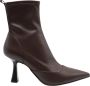 Michael Kors Clara Mid Bootie Dames Enkellaarzen Sleehakken Chocolate - Thumbnail 2