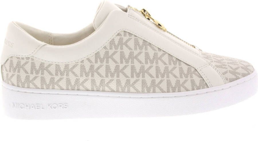 Michael Kors Dames Sneakers Keaton Zip Slip On Vanilla Beige - Foto 2