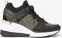 Michael Kors GEORGIE KNIT TRAINER Dames Sneakers Zwart Goud - Thumbnail 1