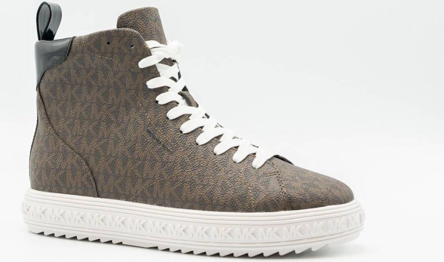 Michael Kors Grove High Top Brown dames sneakers Hoge sneaker dames Bruine hoge sneaker schoenen Veterschoen Geen uitneembaar voetbed