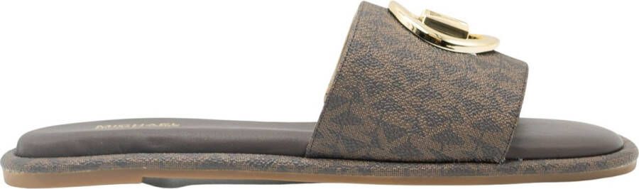 Michael Kors Hayworth Slide Dames Slippers Bruin