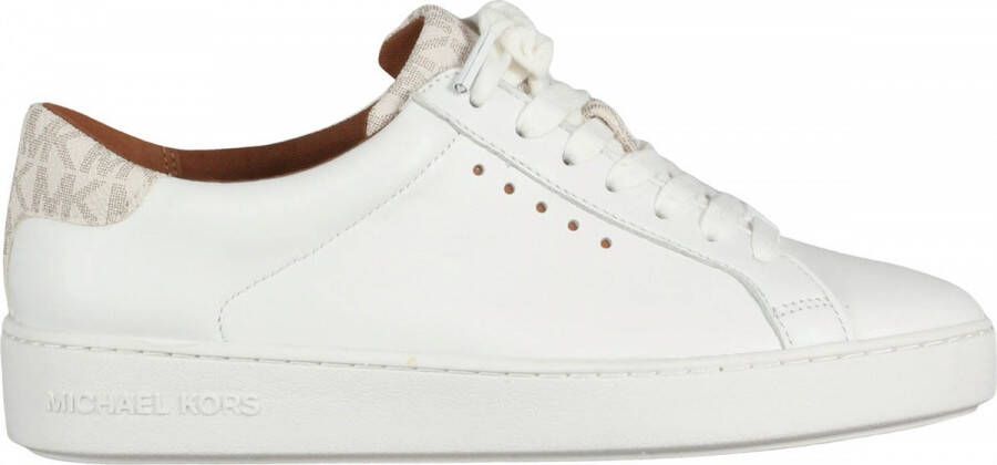 Michael Kors Irving Lace Up Dames Sneakers Wit Beige