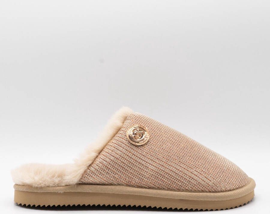 Michael Kors Janis Dames Pantoffels Beige