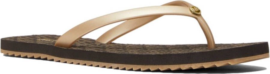 Michael Kors Jinx Flip Flop Dames Slippers Bruin Goud