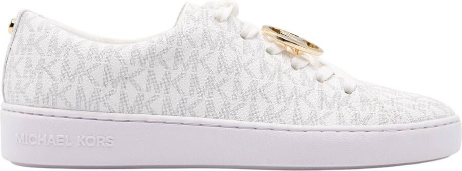Michael Kors Keaton Lace Up Dames Sneakers Bright White