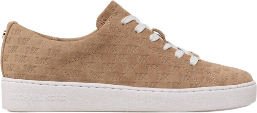 Michael Kors Keaton Lace Up Dames Sneakers Laag Camel