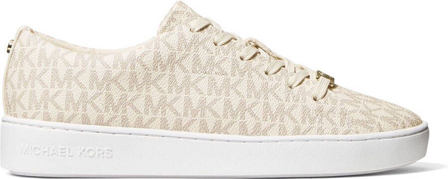 Michael Kors Keaton Lace Up Dames Sneakers Vanille