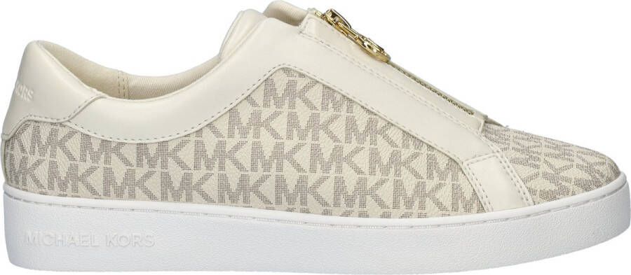 Michael Kors Dames Sneakers Keaton Zip Slip On Vanilla Beige