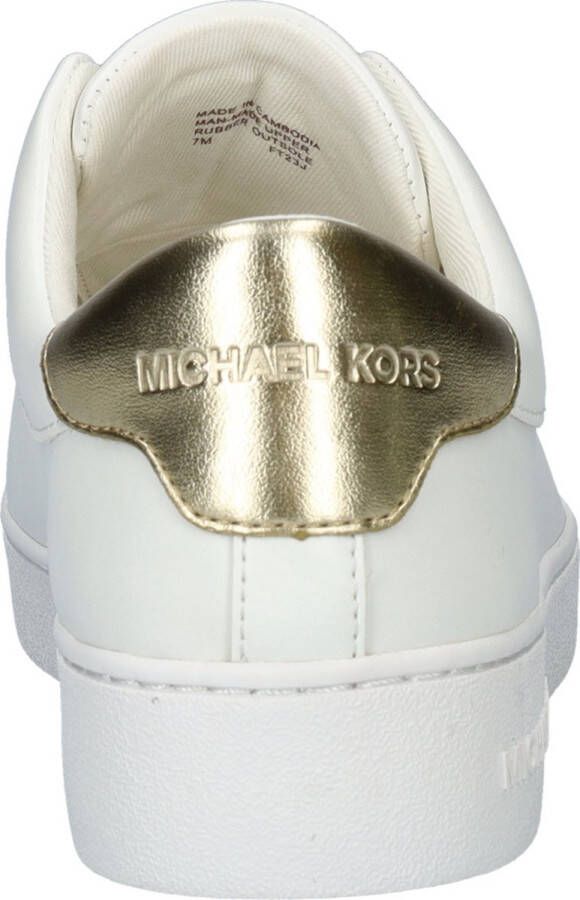 Michael Kors Gouden Keaton Sneakers met Ritssluiting White Dames - Foto 2