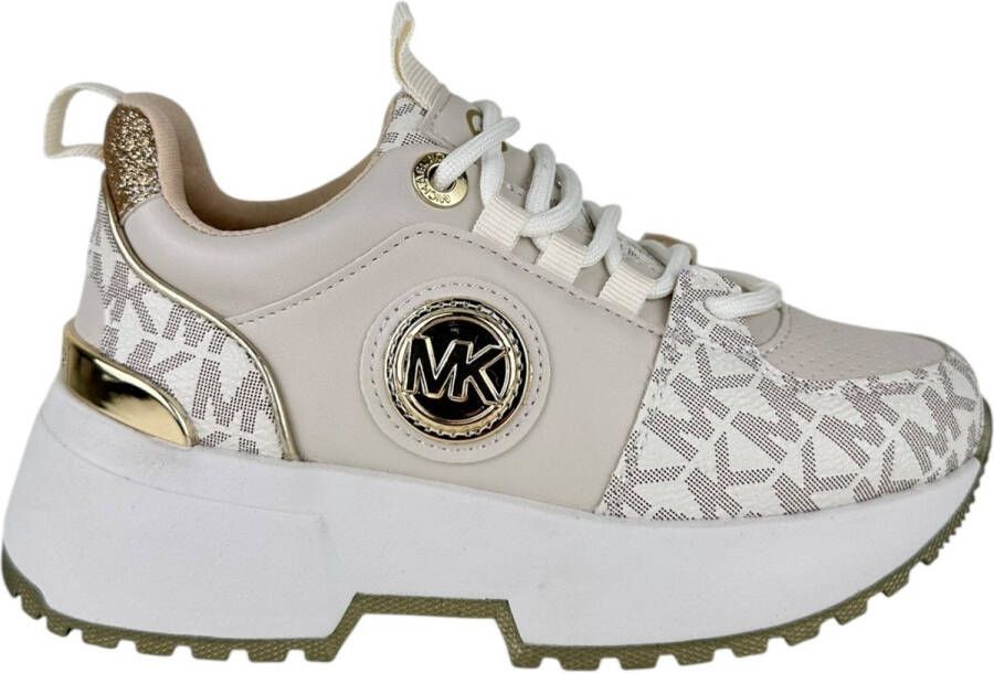 Michael Kors Kids Cosmo Logo Sneakers Meisjes Beige