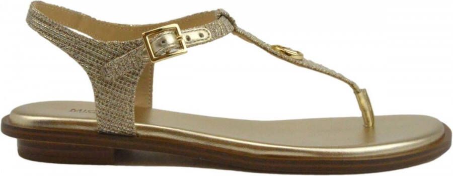 MICHAEL KORS Sandalen Dames Mallory Thong Maat: 40 Materiaal: Leer Kleur: Goud - Foto 3
