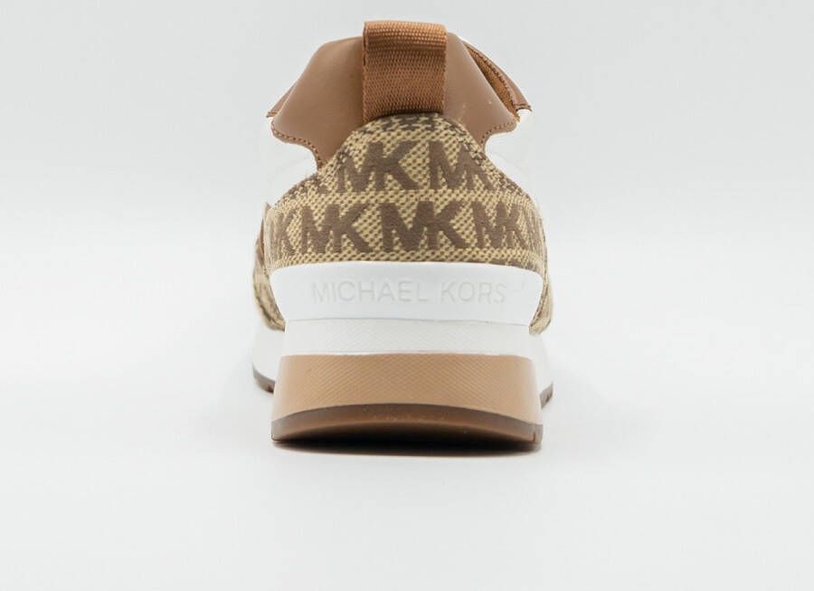 Michael Kors Allie Stride leren sneakers bruin beige wit - Foto 2