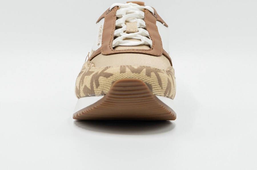 Michael Kors Allie Stride leren sneakers bruin beige wit - Foto 3